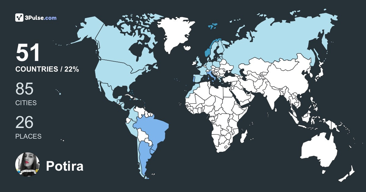 Potira Ferreira-Lima's Travel Map Image