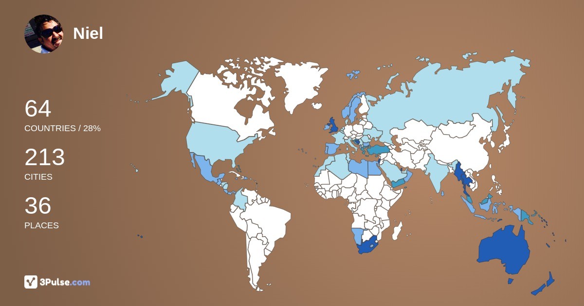 Изображение Карты путешествий Niel Martin