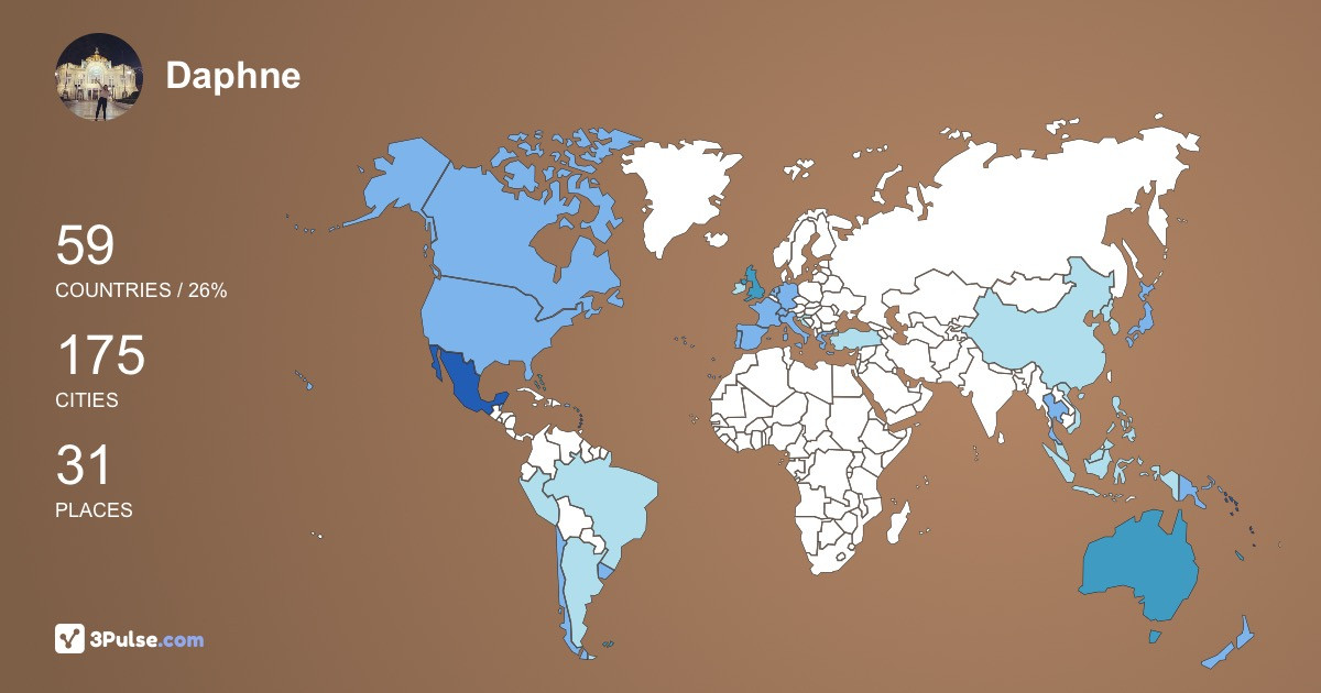 Daphne Flores-Garcia's Travel Map Image