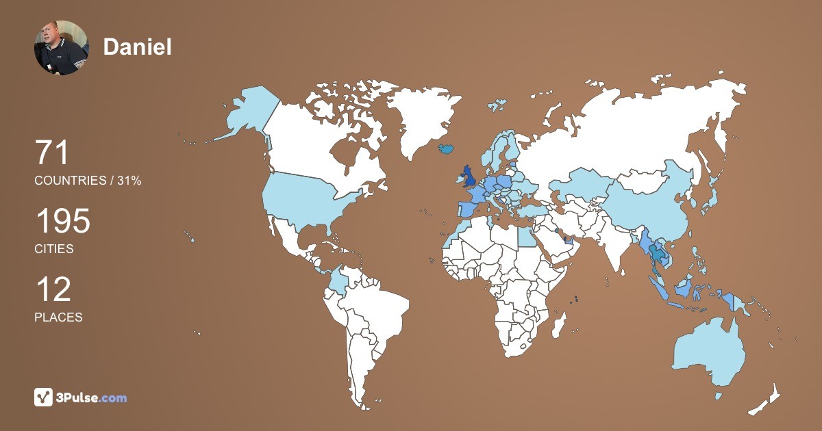 Изображение Карты путешествий Daniel Wal