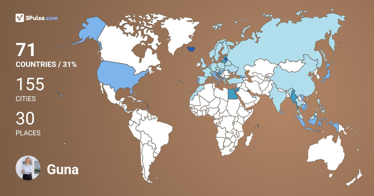 Изображение Карты путешествий Guna Kalnia