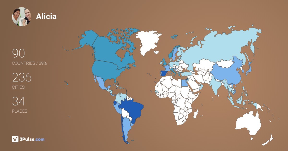 Alicia Sanchez's Travel Map Image