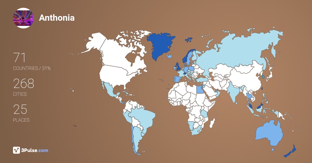 Anthonia Tibok's Travel Map Image