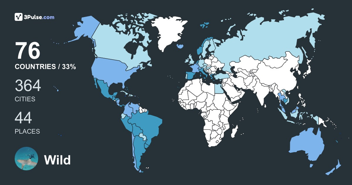 Wild Bvr's Travel Map Image