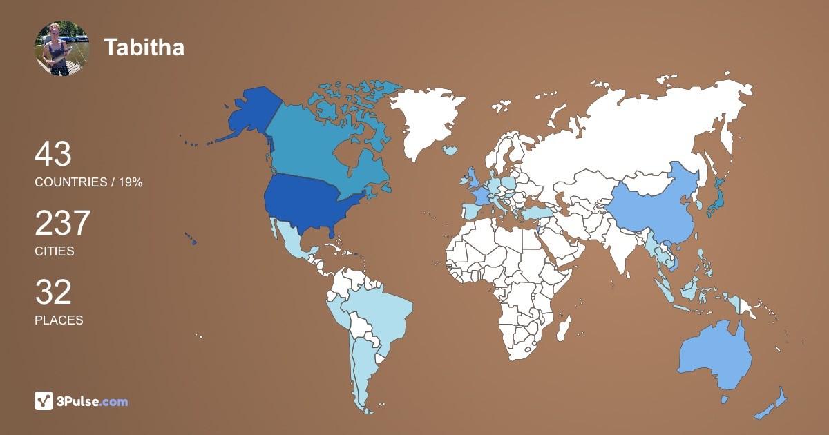 Tabitha Tschirhart's Travel Map Image