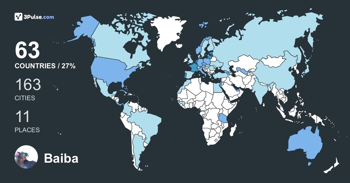 Изображение Карты путешествий Baiba Kine