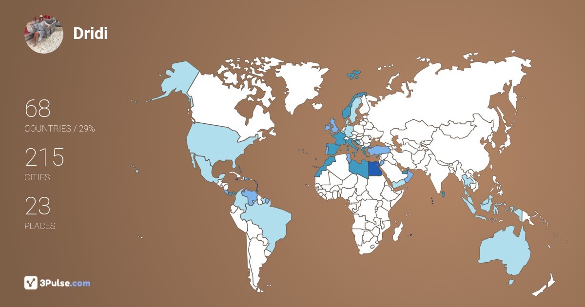Dridi Saida's Travel Map Image