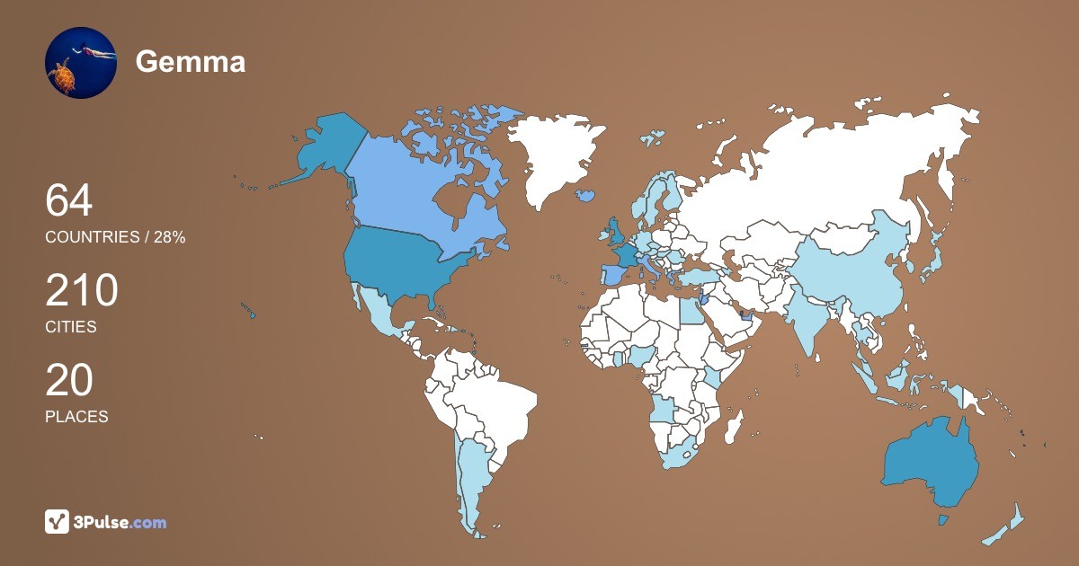 Gemma Halpin's Travel Map Image