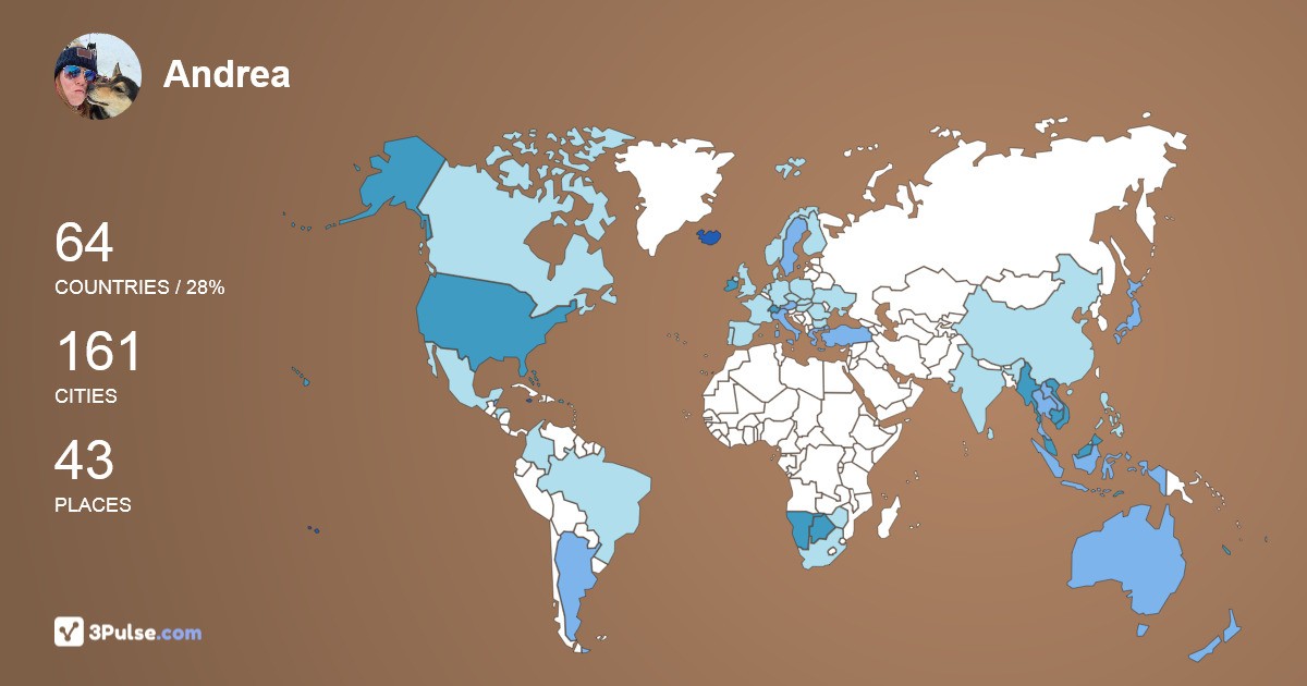 Andrea Gouldy's Travel Map Image