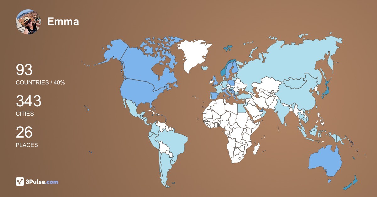Emma Cruickshank's Travel Map Image