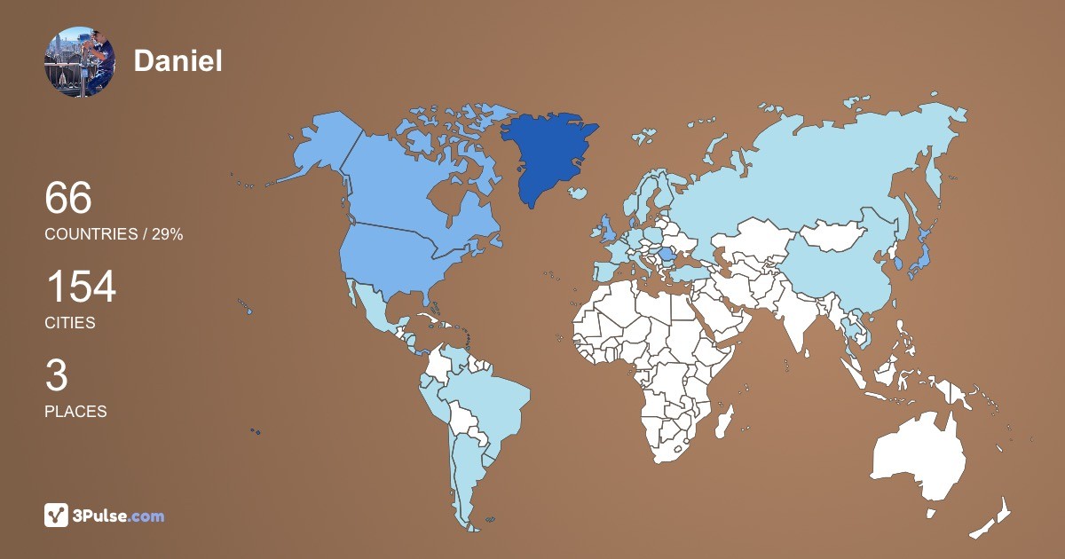 Daniel Serban's Travel Map Image