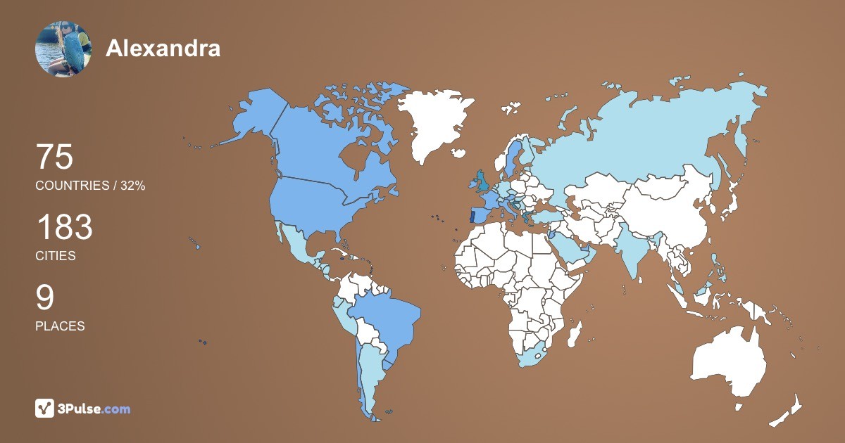 Alexandra Bartlett's Travel Map Image