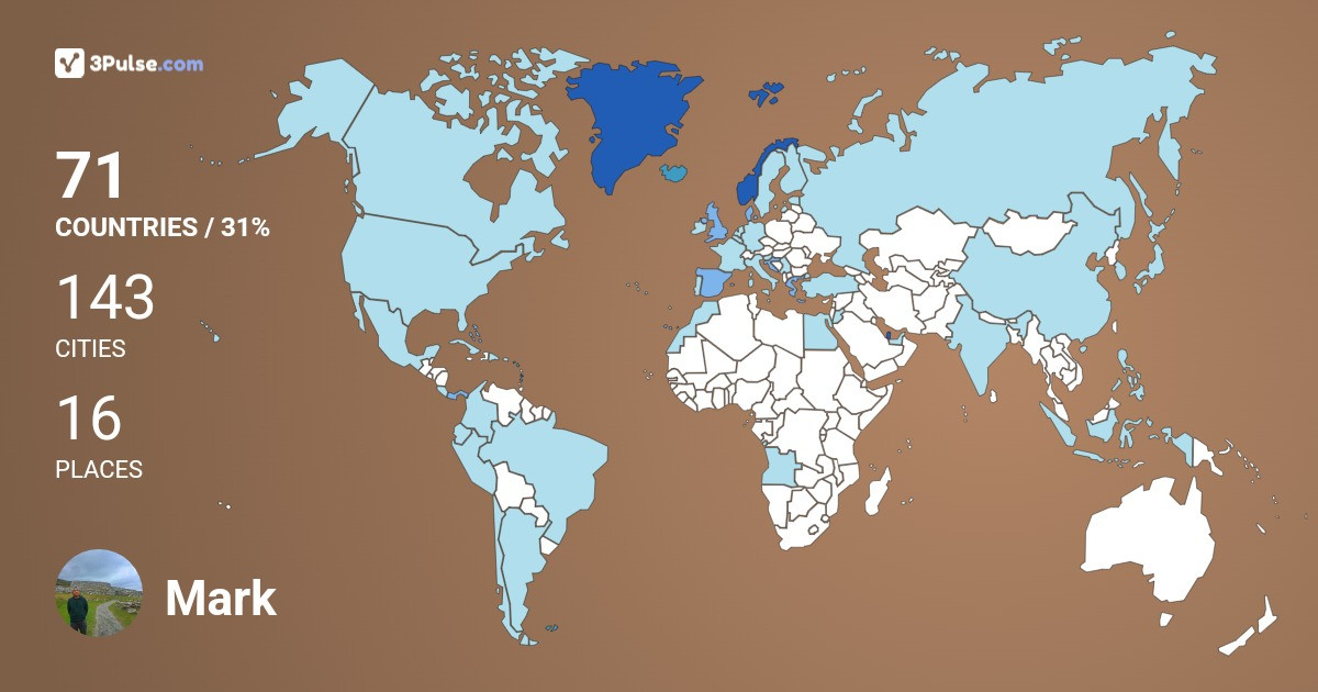 Mark Tamayo's Travel Map Image