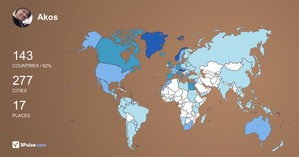 Akos Arany's Travel Map Image