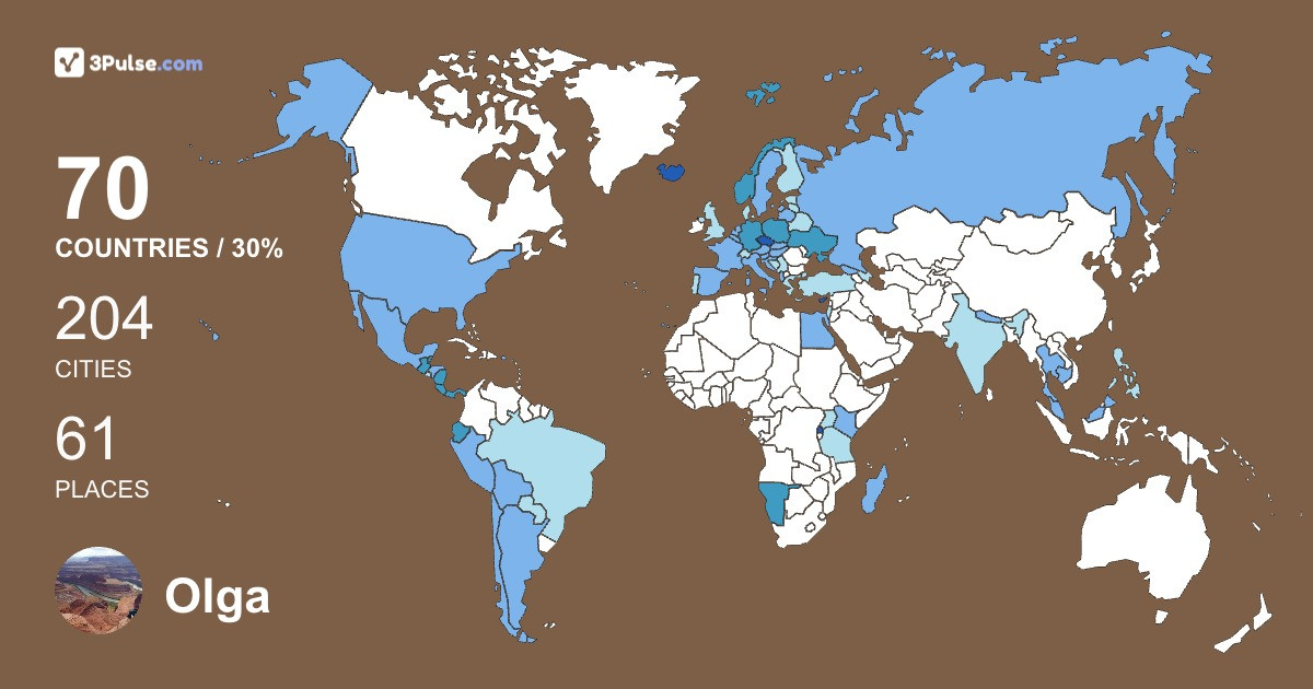 Olga Govor's Travel Map Image