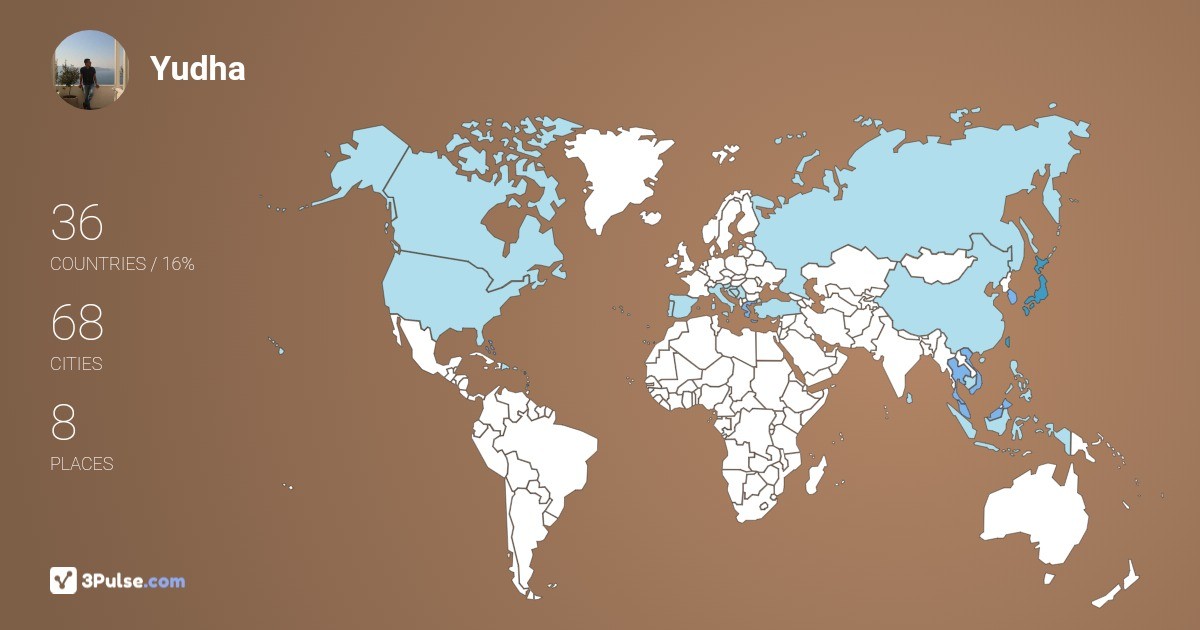 Yudha Pratama's Travel Map Image