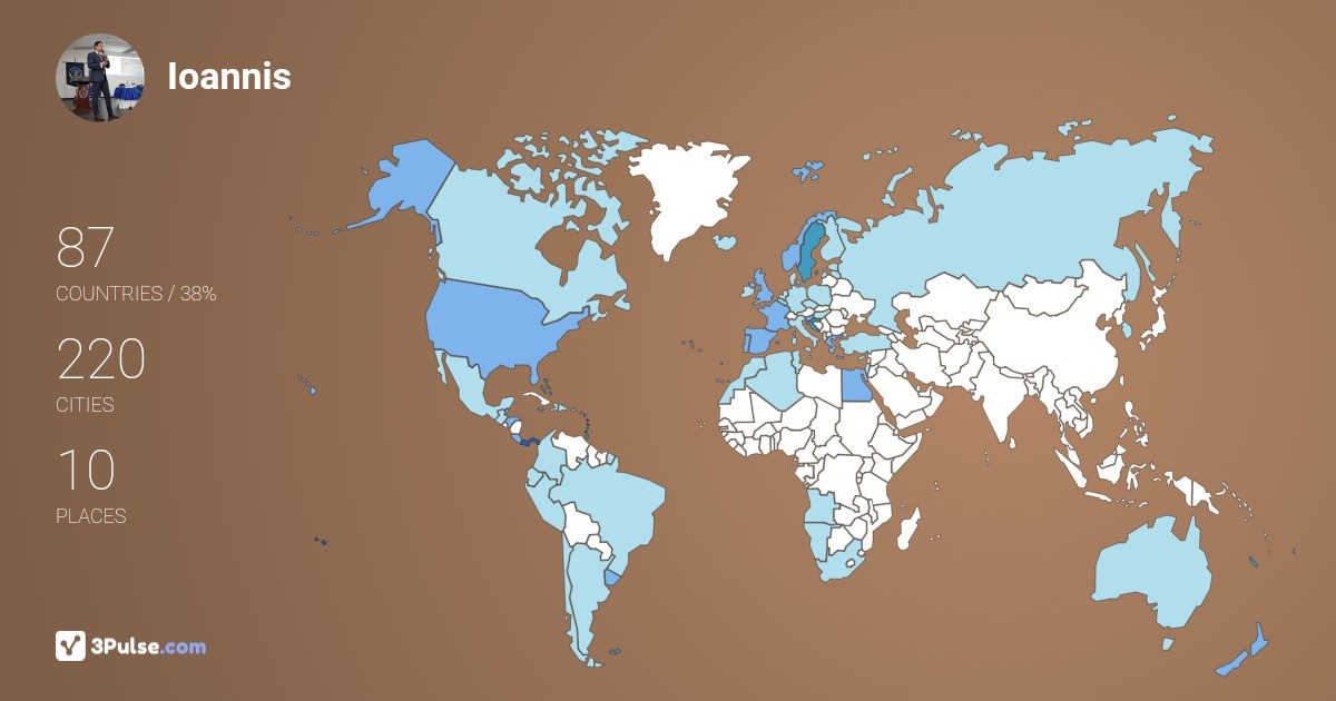 Ioannis Pilides's Travel Map Image