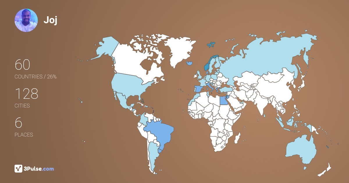 Joj Assis's Travel Map Image