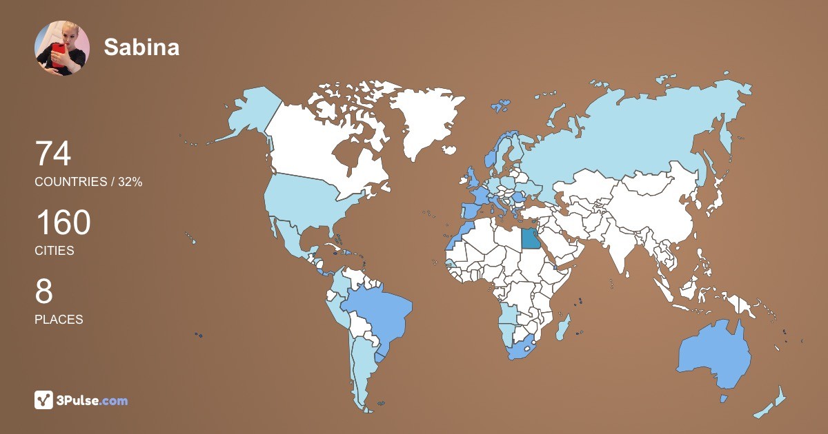 Sabina Simion's Travel Map Image