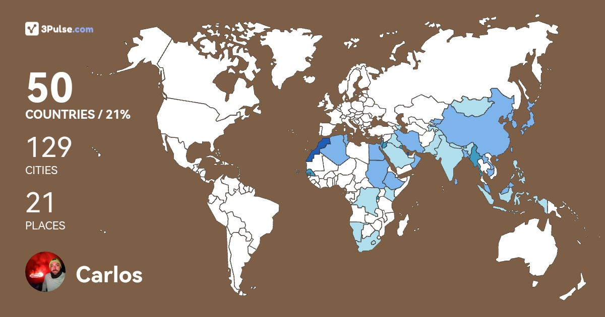 Изображение Карты путешествий Carlos Arroyo