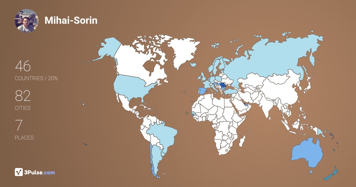 Mihai-Sorin Leu's Travel Map Image