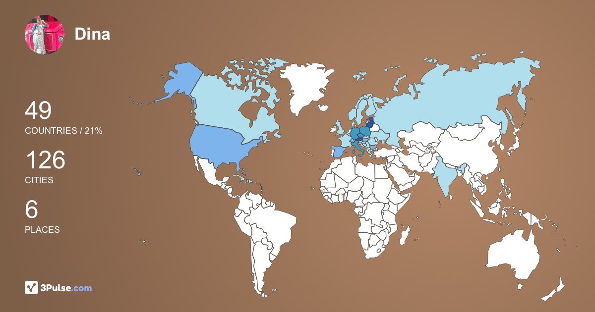 Dina Gu's Travel Map Image