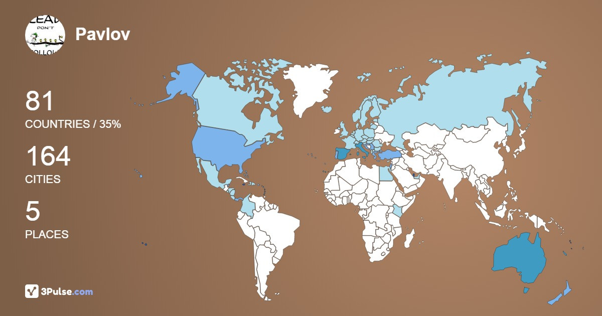 Изображение Карты путешествий Pavlov Ivan