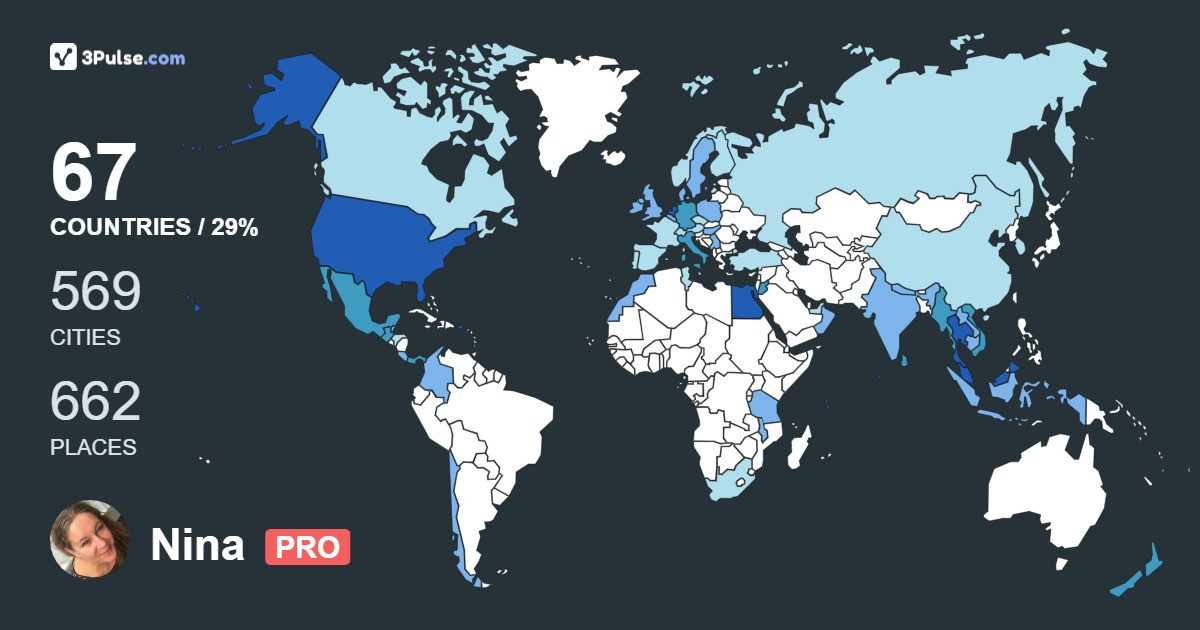 Nina Steltmann's Travel Map Image