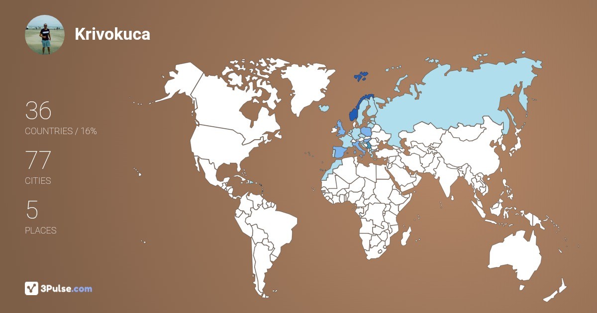 Изображение Карты путешествий Krivokuca Uros