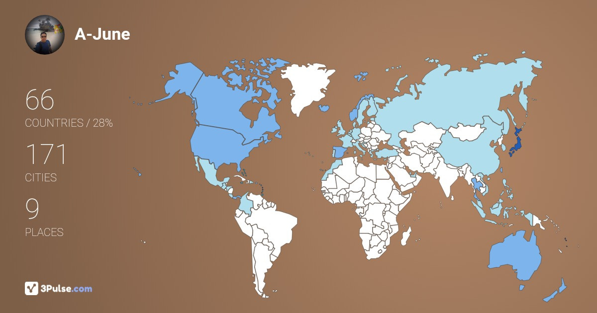 A-June Zenitram's Travel Map Image