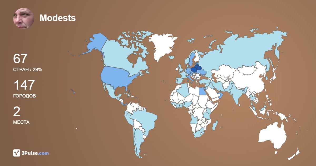 Изображение Карты путешествий Modests Gratkovskis