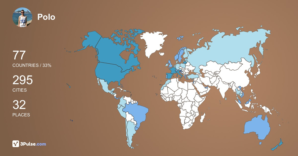 Polo Massardier's Travel Map Image
