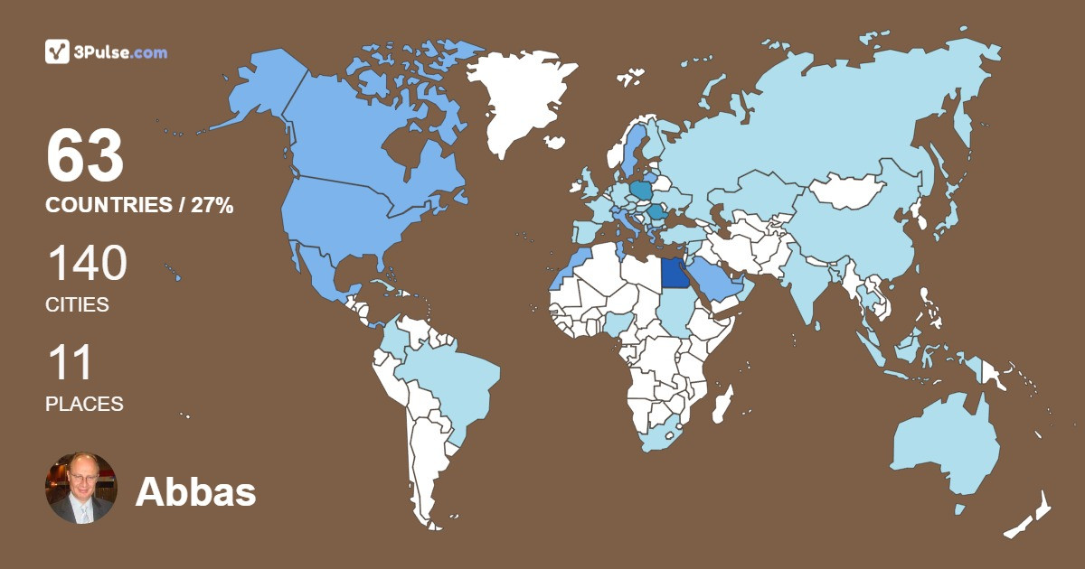 Abbas Zaher's Travel Map Image