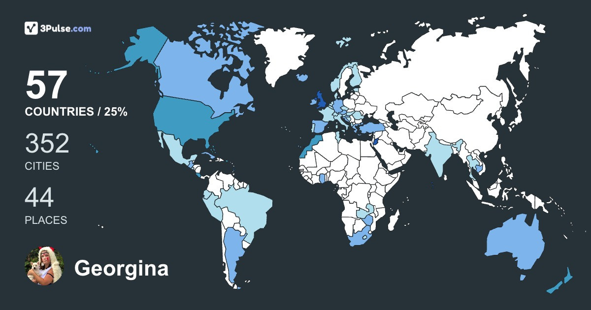 Georgina Heap's Travel Map Image