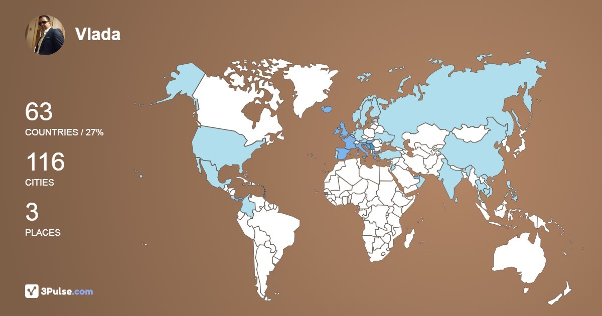 Изображение Карты путешествий Vlada Lukic
