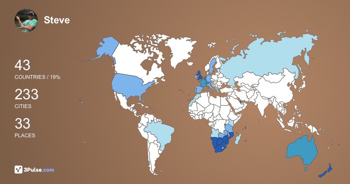 Изображение Карты путешествий Steve Ellis
