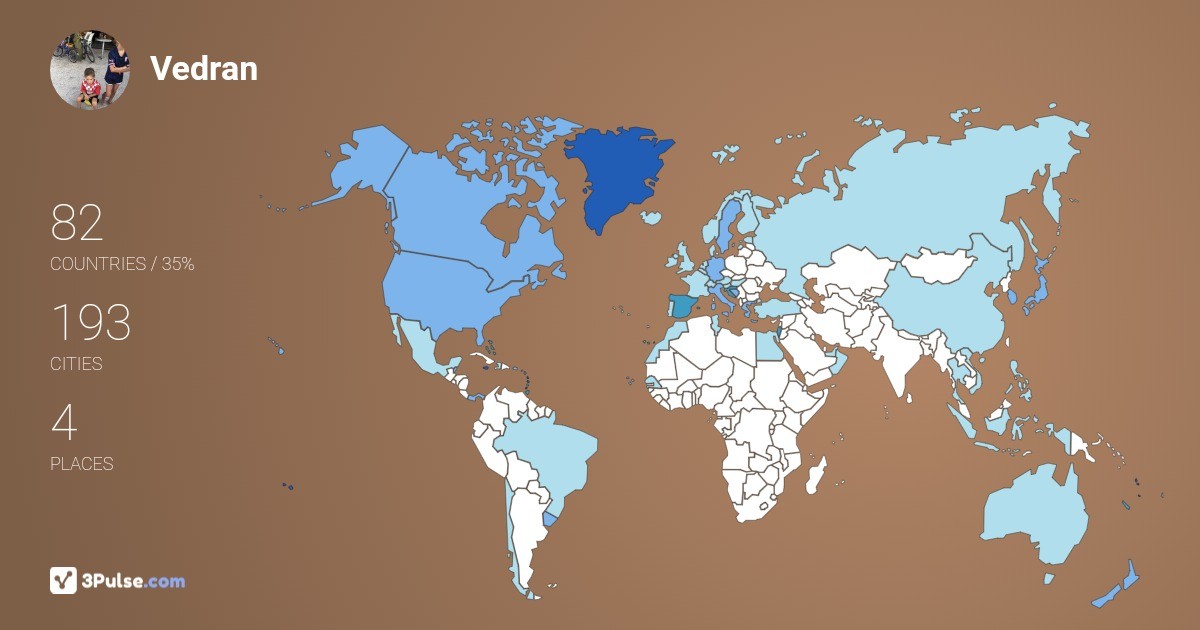 Изображение Карты путешествий Vedran Glavan
