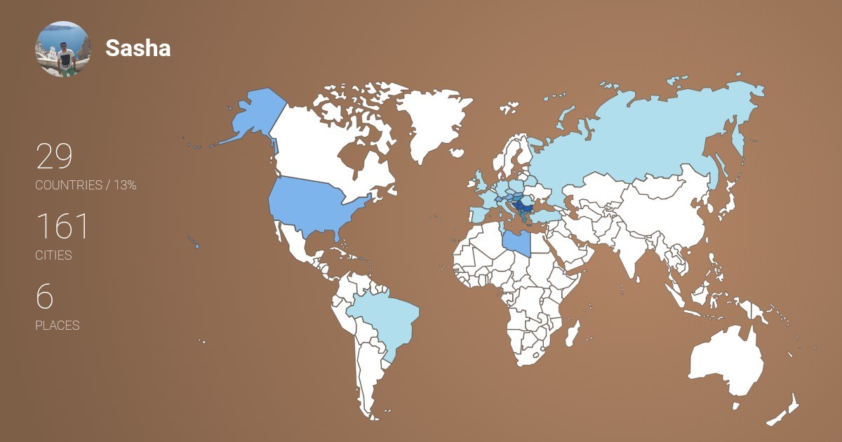 Изображение Карты путешествий Sasha Milenkovic