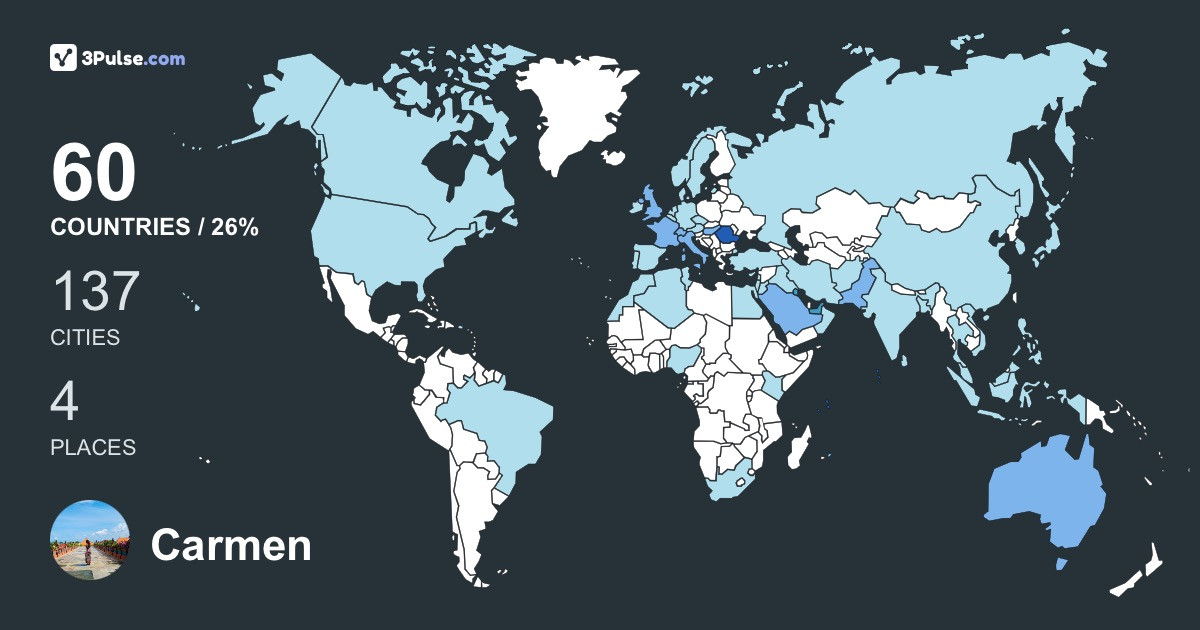 Carmen Balaur's Travel Map Image