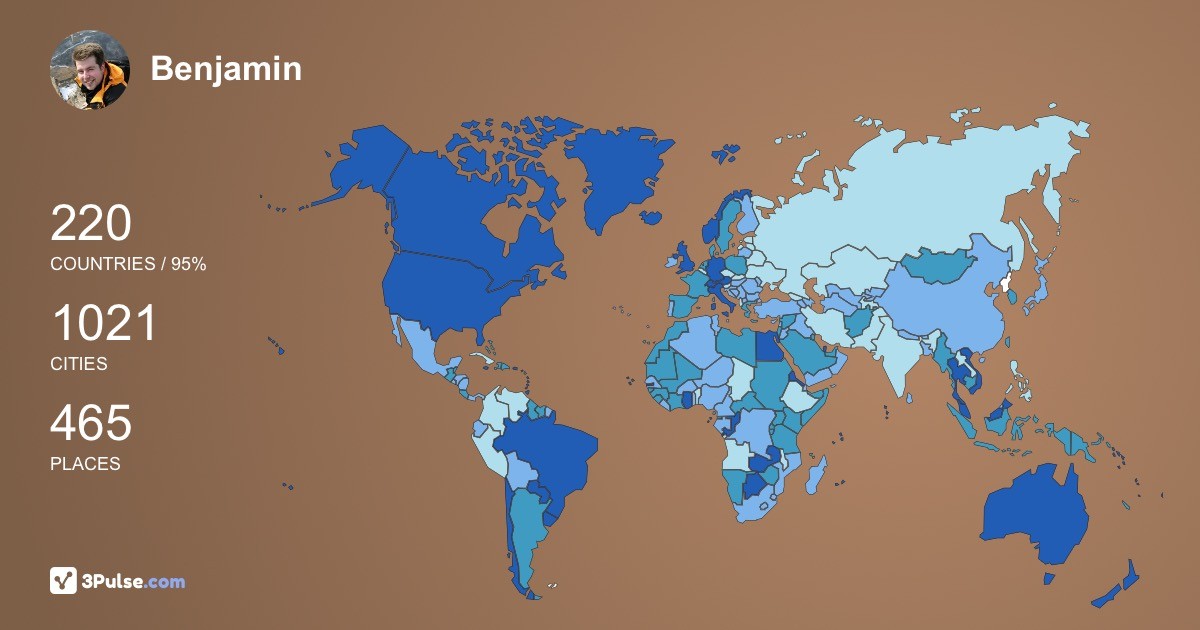 Benjamin Dobry's Travel Map Image