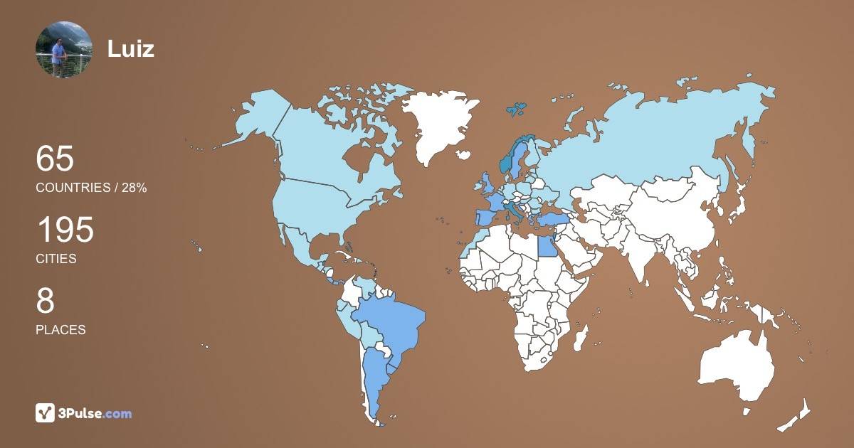 Luiz Araujo's Travel Map Image