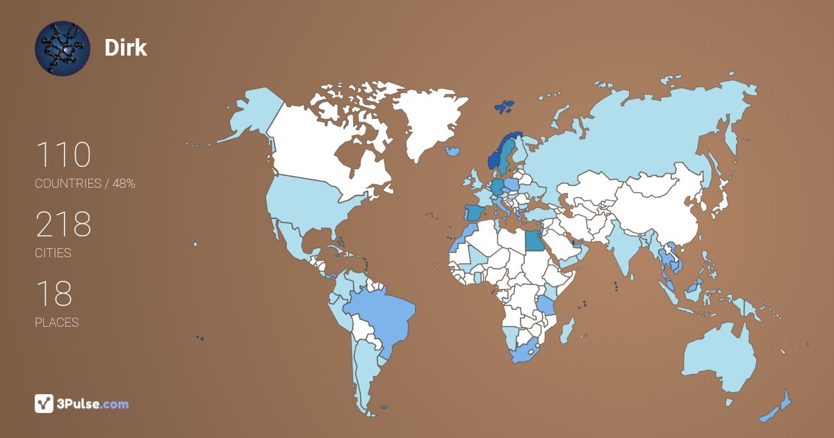 Dirk Bttcher's Travel Map Image