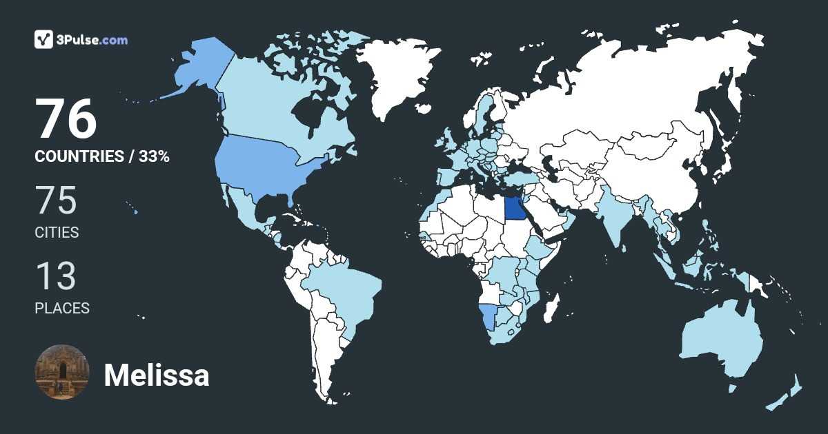 Изображение Карты путешествий Melissa Sheaffer