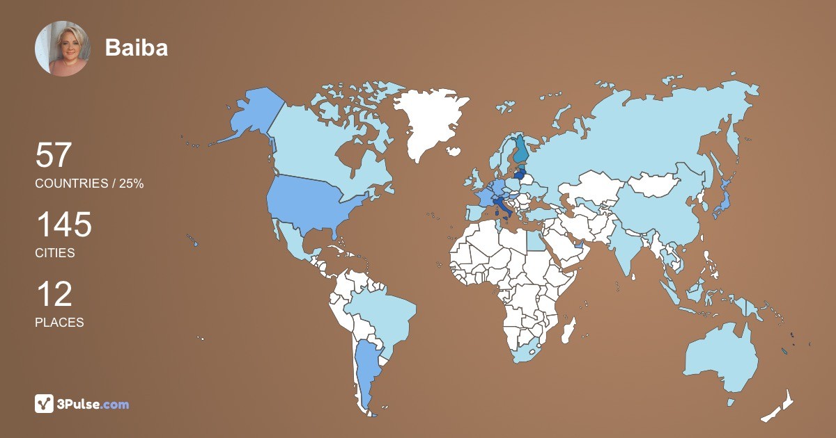 Изображение Карты путешествий Baiba Ebulina