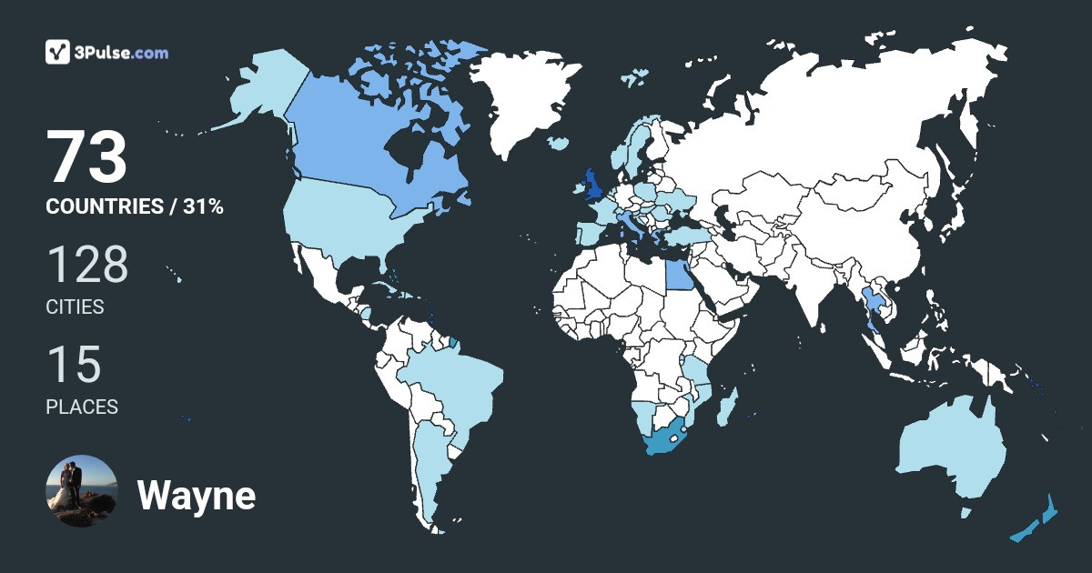 Изображение Карты путешествий Wayne Borrino