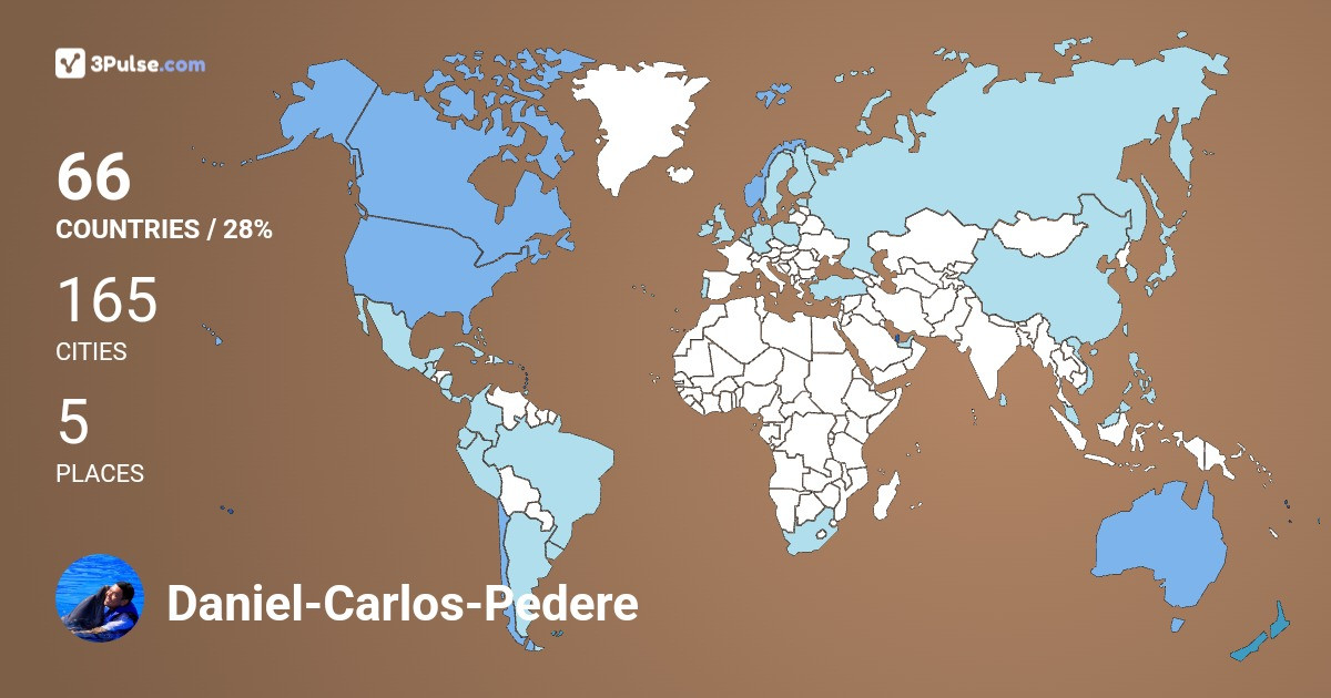 Daniel-Carlos-Pedere Tan's Travel Map Image