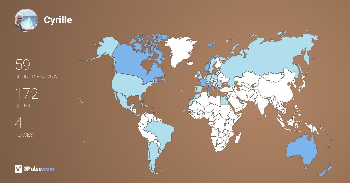 Изображение Карты путешествий Cyrille Le-Guennec