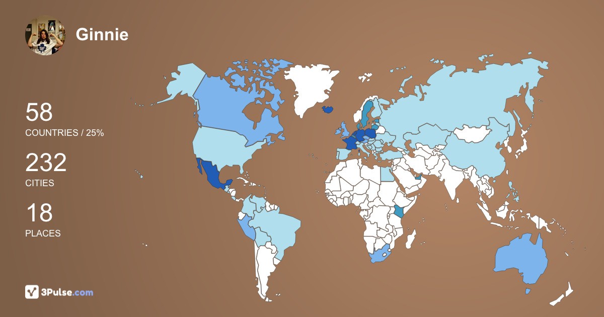 Изображение Карты путешествий Ginnie Guilm