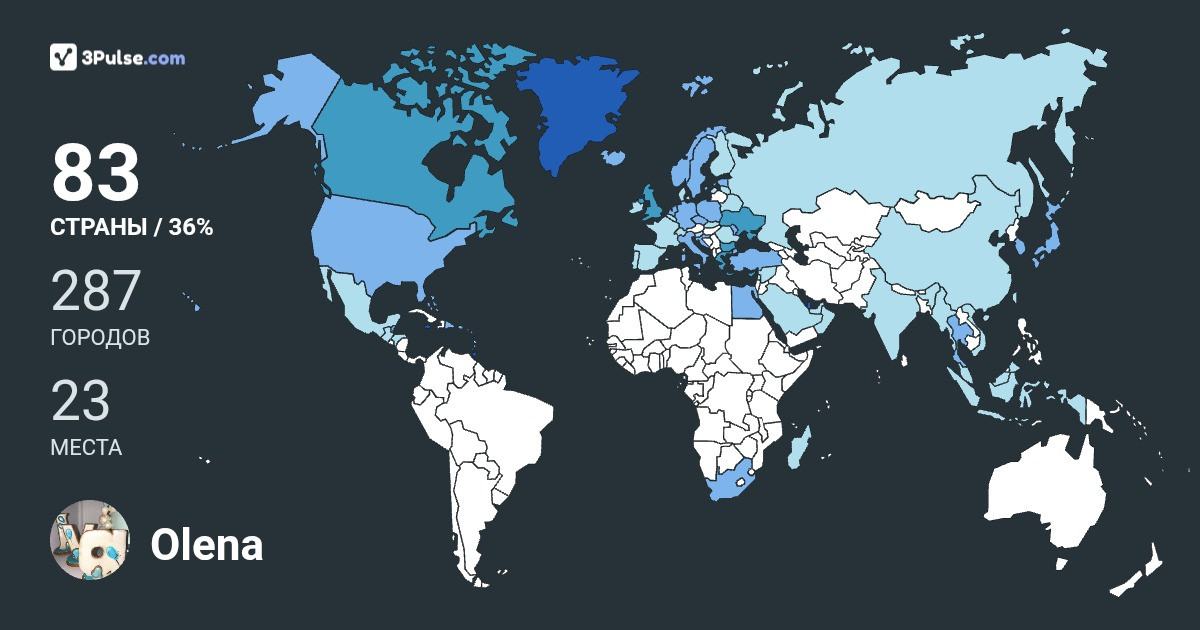 Изображение Карты путешествий Olena Musievych Shetty