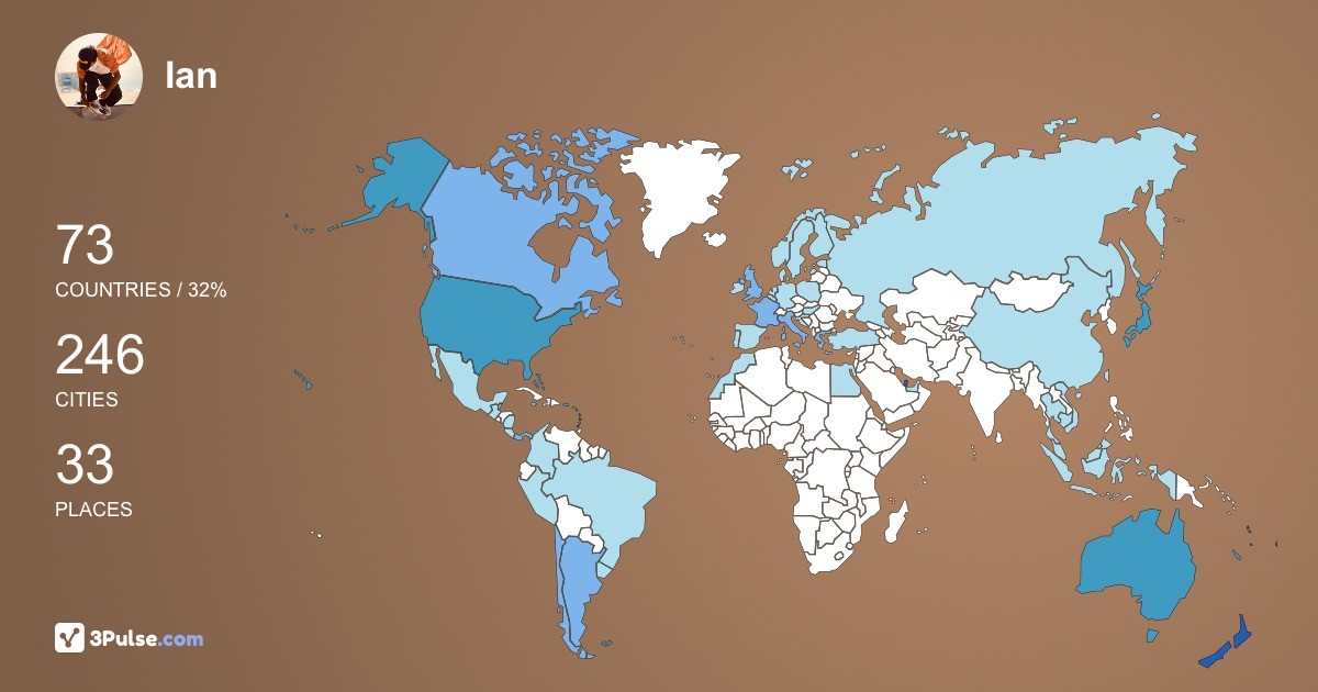 Изображение Карты путешествий Ian Clark